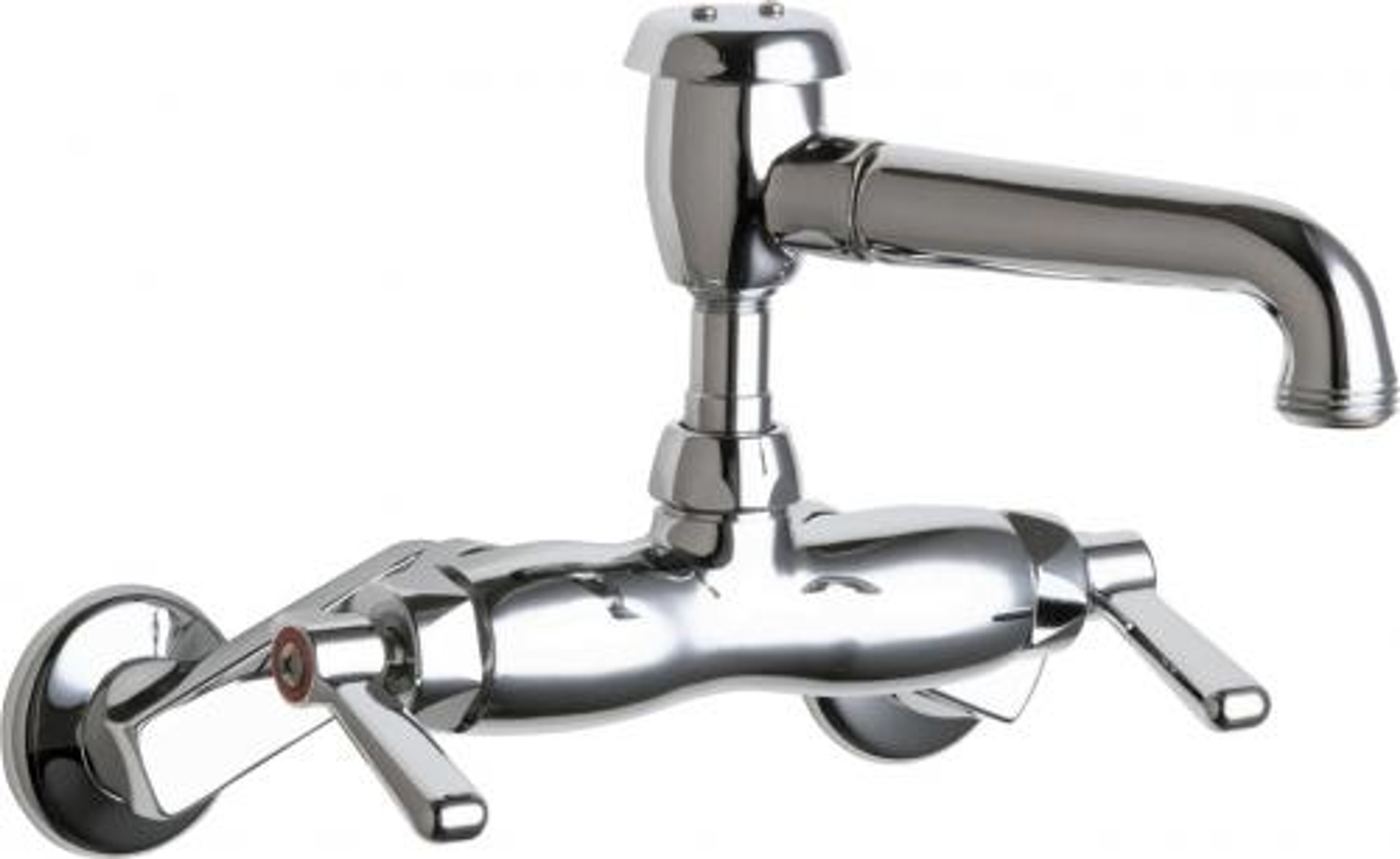chicago faucet wall mounted adjustable center kitchen faucet