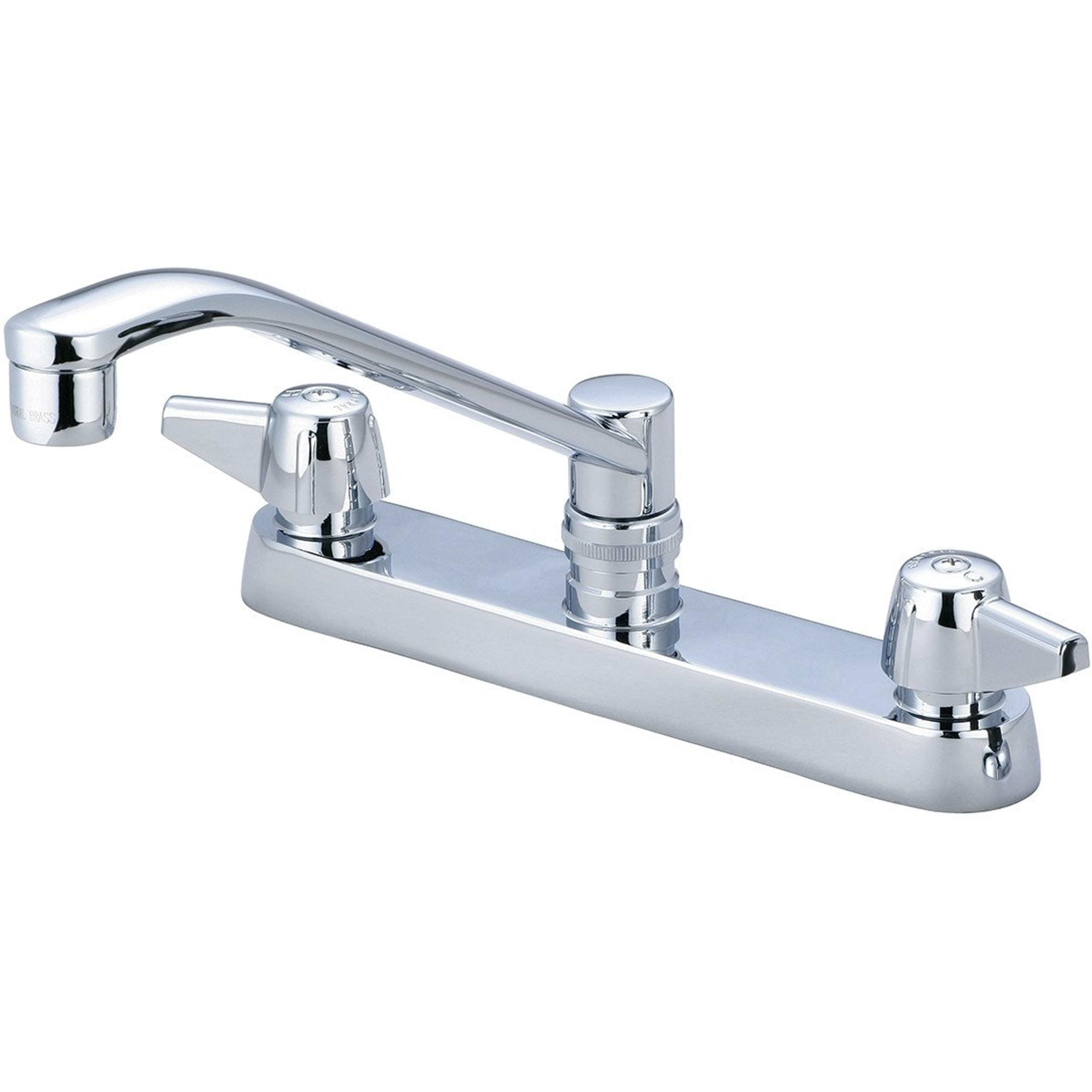 Central Brass 1177 Da Two Handle Shelf Back Faucet Chrome