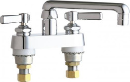 Chicago Faucets 891-ABCP Deck-Mounted Manual Sink Faucet with 4" Centers