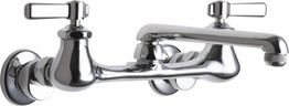 Chicago Faucets 540-LDE1ABCP Wall-Mounted Manual Sink Faucet with Adjustable Centers