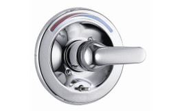 Delta T13391 Trim for Push Button Diverter Valve Only with Metal Lever Handle