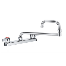 Krowne 13-824L - Commercial Series 8" Center Deck Mount Faucet, 24" Jointed Spout, Low Lead