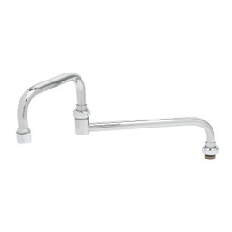 T&S Brass 067X Double-Joint Swing Nozzle, 9" Back Section, 6" Front Section, 15" Overall Length