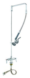 T&S Brass B-0111 EasyInstall Pre-Rinse: Overhead Swivel Arm, Single Hole Base