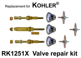 For Kohler RK1251X 3 Valve Rebuild Kit