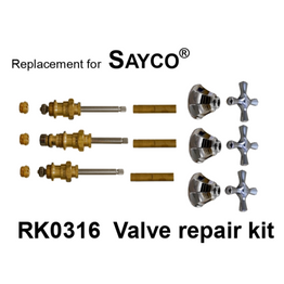 For Sayco RK0316 3 Valve Rebuild Kit
