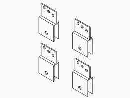 Kohler 1205305-Pb Skin Pack- Hanger Brackets 1/4" Glass - Vibrant Polished Brass