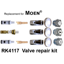 For Moen RK4117 3 Valve Shower Rebuild Kit