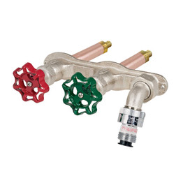 Prier C-108X04 4 in. Hot And Cold Anti-Siphon Hose Thread Wall Faucet with Vacuum Breaker