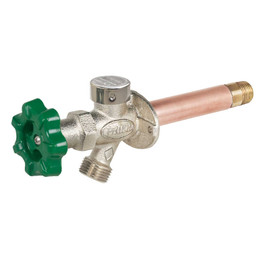 Prier P-164X20 20 in. Anti-Siphon Quarter Turn Wall Faucet With Soft Grip Handle With 1/2 in. PEX Inlet
