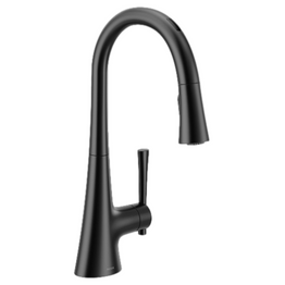 Moen 9126EVBL KURV Smart Kitchen One-Handle High Arc Pulldown Kitchen Faucet - Matte Black