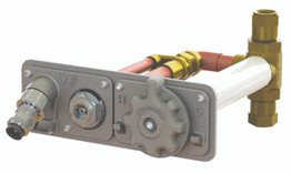 Woodford Model HC67 - 4" to 24" - Freezeless Wall Hydrant - Hot & Cold Mixer - Automatic Draining