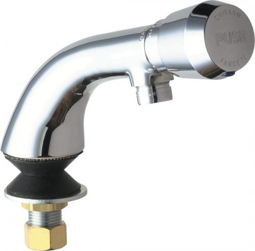 Chicago Faucets 807-E12V665PSHAB Deck-Mounted Single-Inlet Metering Sink Faucet