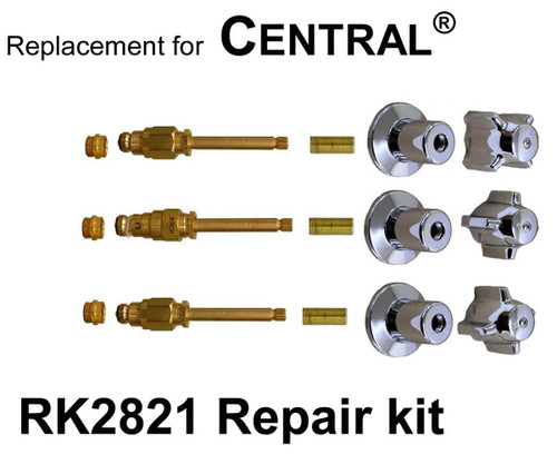 For Central Brass RK2821 3 Valve Rebuild Kit