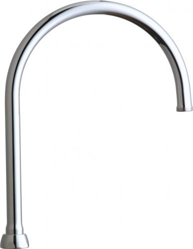 Chicago Faucets GN8AJKABCP 8" Rigid/Swing Gooseneck Spout