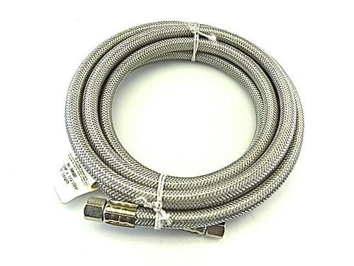 Nb96-1/4 - 96 In. Stainless Steel Braided Flexible Icemaker Supply Line