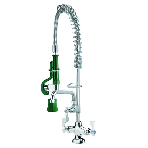 Krowne 18-508L - Royal Series Deck Mount Space Saver Pre-Rinse with Add-On Faucet, 8" Spout, Low Lea
