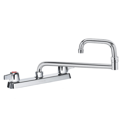 Krowne 13-818L - Commercial Series 8" Center Deck Mount Faucet, 18" Jointed Spout, Low Lead