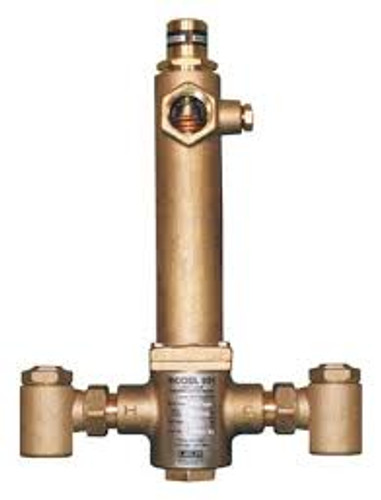 Lawler 86308-05 Rough Bronze Series 804 High-Low Mixing Valve with Thermometer & Shutoff