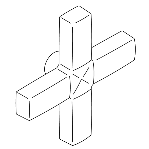 Kohler 1052428-Cp Handle- Cross - Polished Chrome