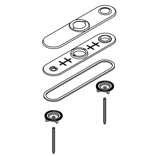 Kohler 1244595-Vs Escutcheon Kit - Vibrant Stainless