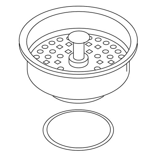 Kohler 1217618-0 Strainer Cup Assy - White.