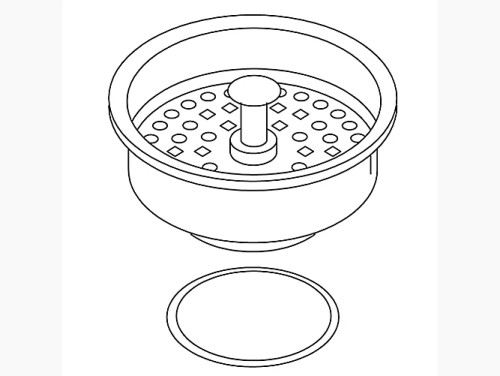 Kohler 1217618-Kb Strainer Cup Assy - Black Iron