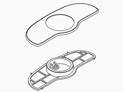 Kohler 1239009-Pb Escutcheon- Service- Sc - Vibrant Polished Brass