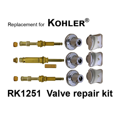 For Kohler RK1251 3 Valve Rebuild Kit