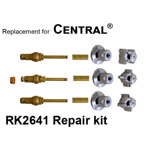 For Central Brass RK2641 3 Valve Rebuild Kit