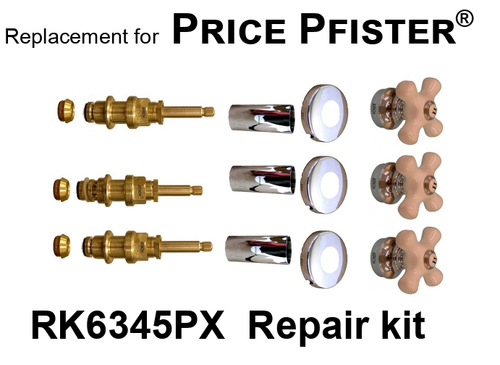 For Price Pfister RK6345PX 3 Valve Rebuild Kit