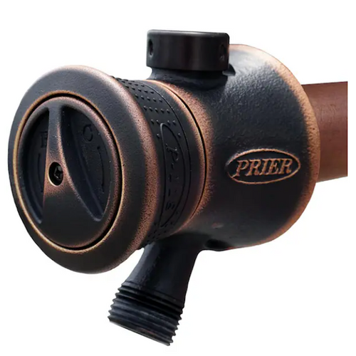 Prier P-118L12-ORB P-118L 12" Single Handle Hot & Cold Mixing Hydrant, Oil Rubbed Bronze; 1/2" Plain Copper Ends