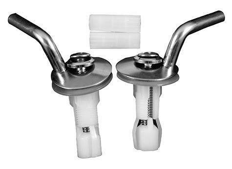 Duravit 0061611000 Hinge Set for Seat and Cover without Soft Closure - Stainless Steel
