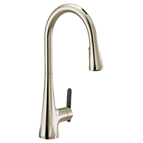 Moen S7235EVNL Sinema Smart Kitchen Faucet One-Handle High Arc Pulldown - Polished Nickel
