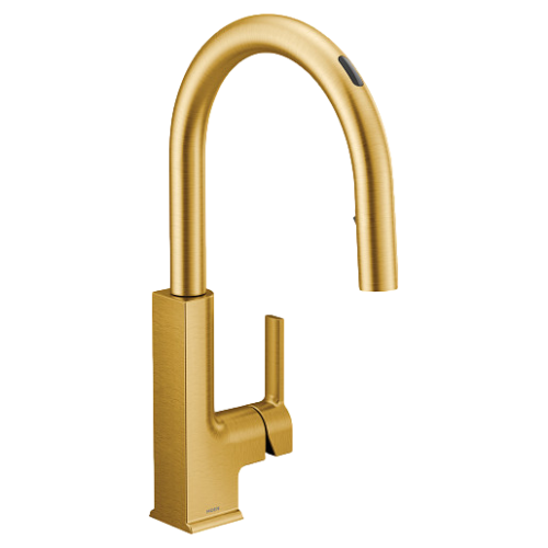 Moen S72308EVBG STo Smart Kitchen One-Handle High Arc Pulldown Kitchen Faucet - Brushed Gold