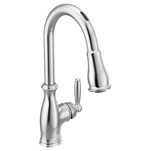 Moen 7185EVC Brantford Smart Kitchen Faucet One-Handle High Arc Pulldown - Polished Chrome