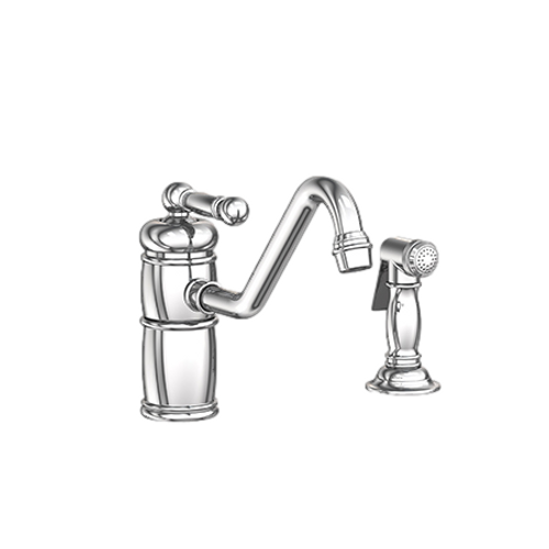 Newport Brass 941/26 Nadya Single Handle Kitchen Faucet with Side Spray - Polished Chrome