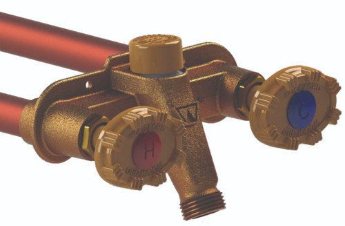 Woodford Model 22 - Freezeless Hot & Cold Wall Faucet - Powder Coated Aluminum Handle