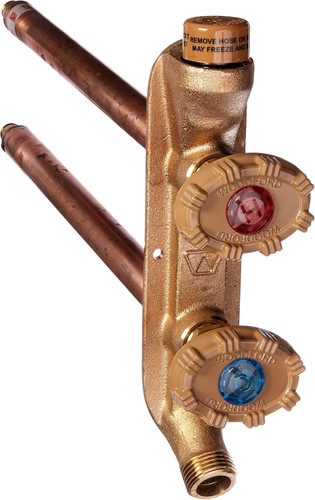 Woodford Model V22 - Vertical Freezeless Hot & Cold Wall Faucet - Powder Coated Aluminum Handle