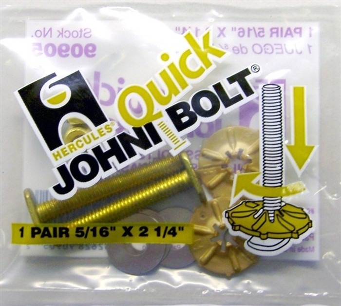 colon 0710 Hercules 90905 Johni Quick Bolts Toilet Bolt - 5/16
