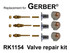 For Gerber RK1154 3 Valve Rebuild Kit