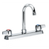 Krowne 13-801L - Commercial Series 8" Center Deck Mount Faucet, 6" Gooseneck Spout, Low Lead