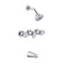 Gerber 58-510-81, G005851081 Gerber Hardwater Three Handle Threaded Escutcheon Tub & Shower Fitting with Sweat C