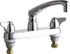 Chicago Faucets 1100-E35ABCP Deck-Mounted Manual Sink Faucet with 8" Centers