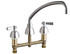 Chicago Faucets 201-AABCP Deck-Mounted Manual Sink Faucet with 8" Centers