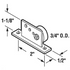 PRIME-LINE M-6035 Shower Door 3/4" Flat Roller & Bracket Assembly Pack Of 2