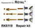 For Royal Brass RK6118 3 Valve Rebuild Kit