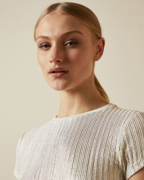 Metallic Fitted T-shirt