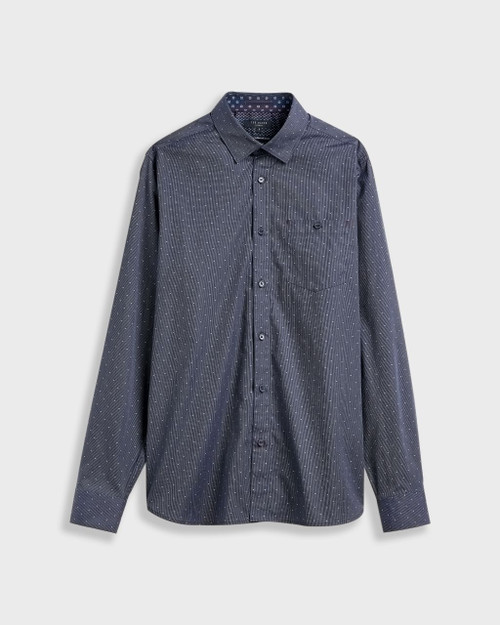 Cotton Stripe Geo Shirt