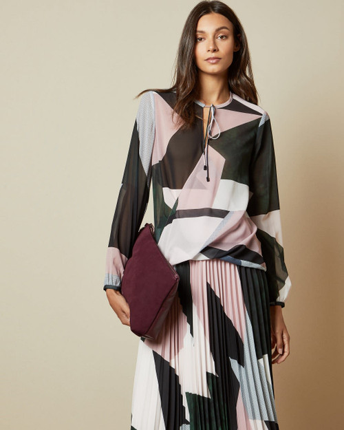Sapphire Self-tie Blouse